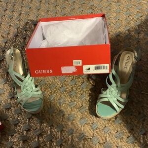 Guess Women's Light Green Espadrille Sandals